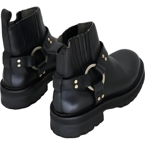 AllSaints Maddie Lug Sole Biker Boots EU 40 - Stylish Women's Footwear - Picture 3 of 6